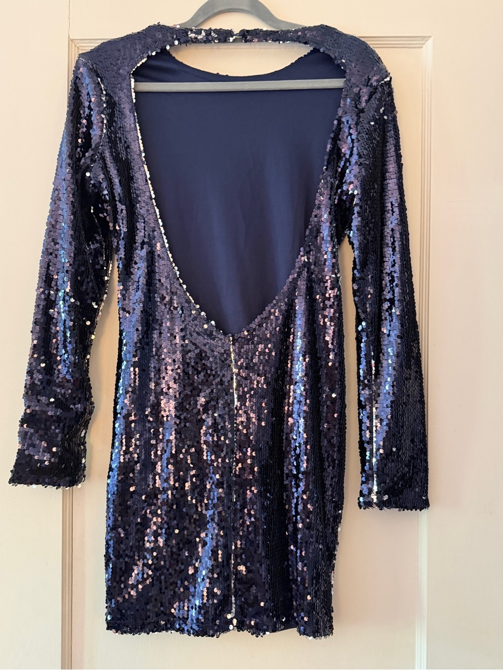 superdown Iridescent Navy Sequin Party Top (* Sold Out on Revolve)